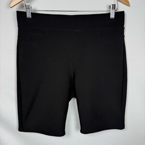 Maze Collection Black Pull-On Shorts Size Large Stretch High Rise Pockets